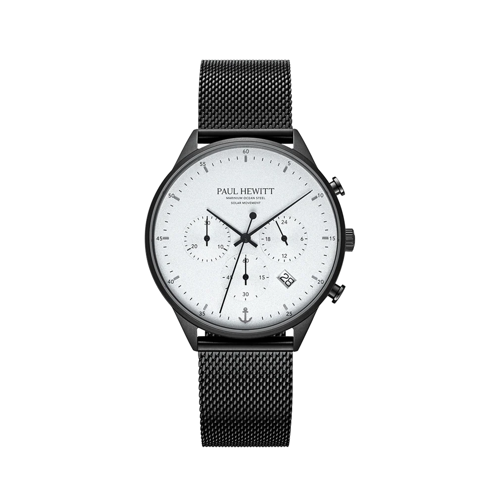 Chrono Watch Black White