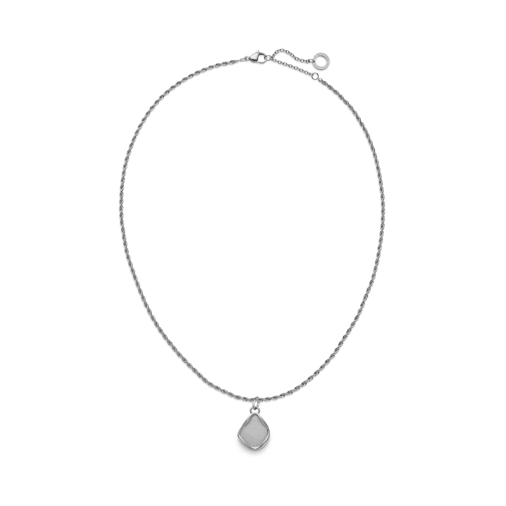 Engravable Drop Charm Silver