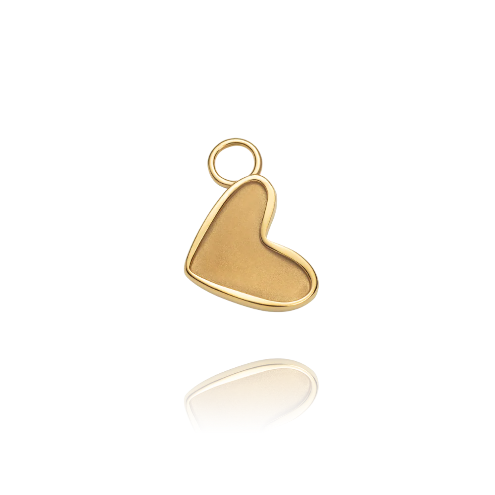 Engravable Heart Charm Gold