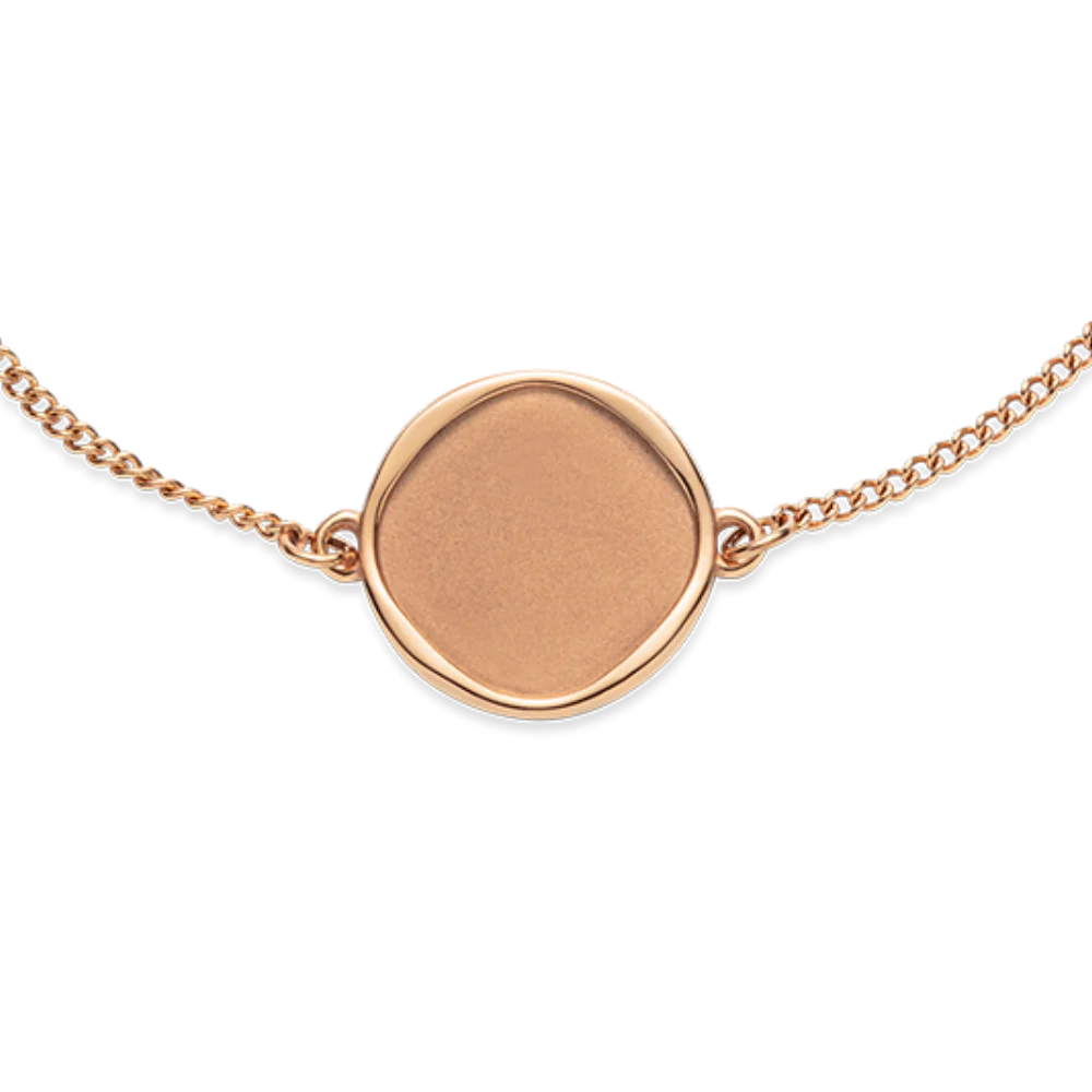 Engravable Coin Bracelet Rose Gold