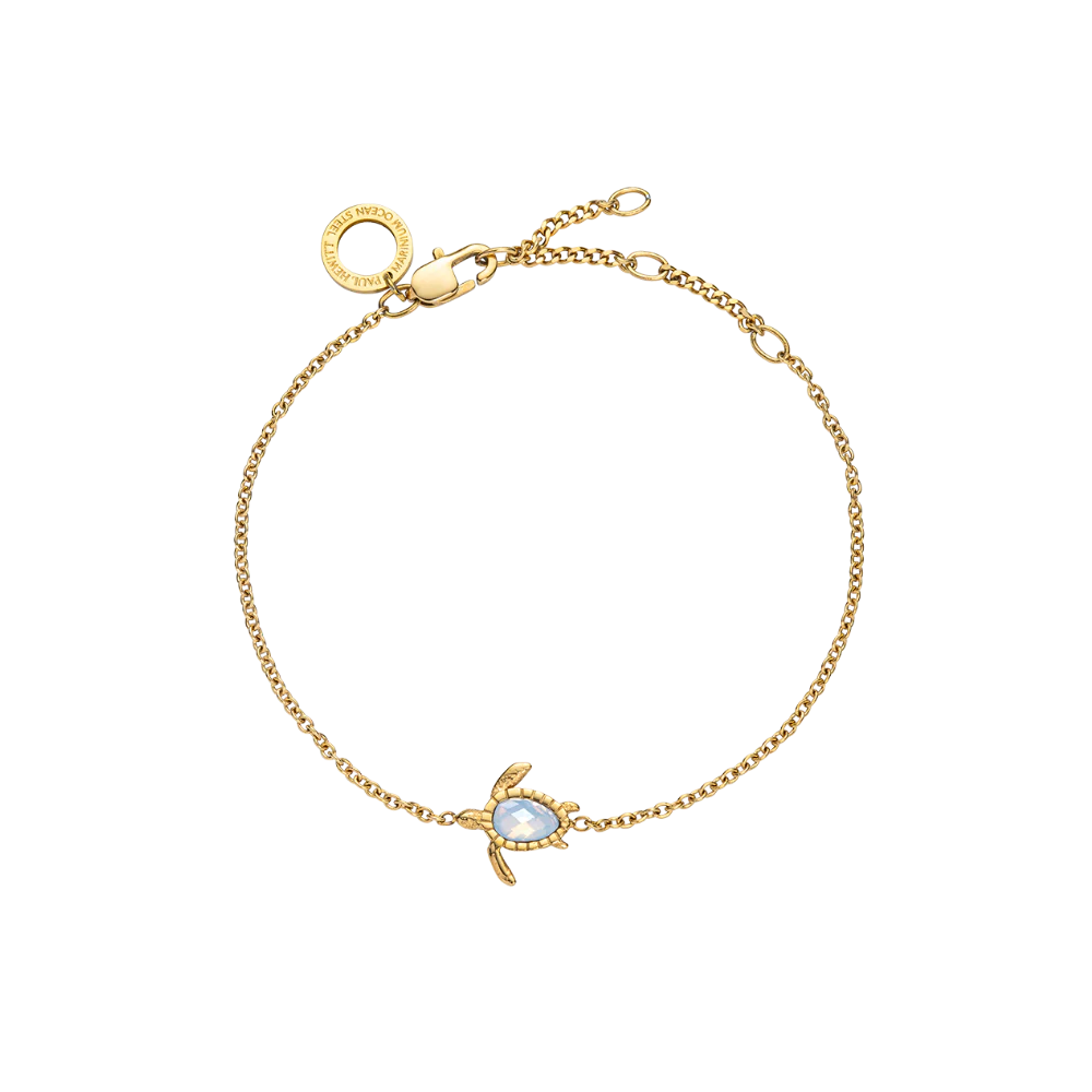 Turtle Mono Bracelet White Breeze Gold