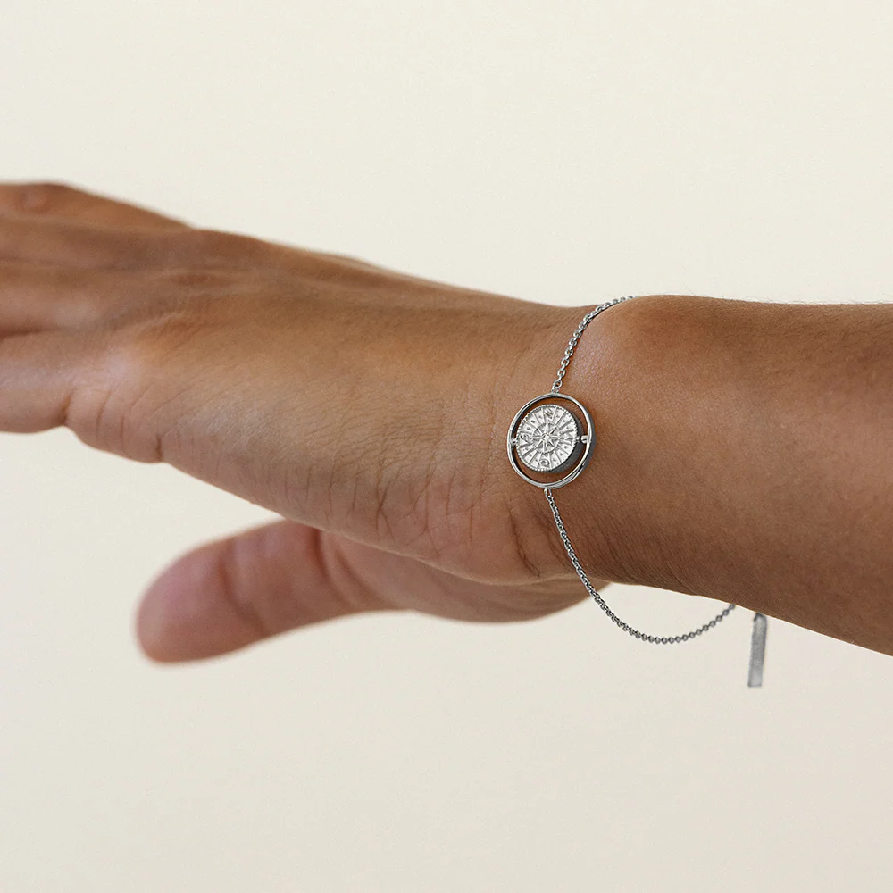 Windrose Twister Bracelet Silver
