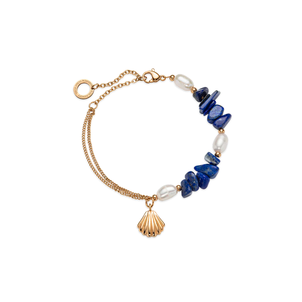 Scallop Stone Bracelet Rose Gold