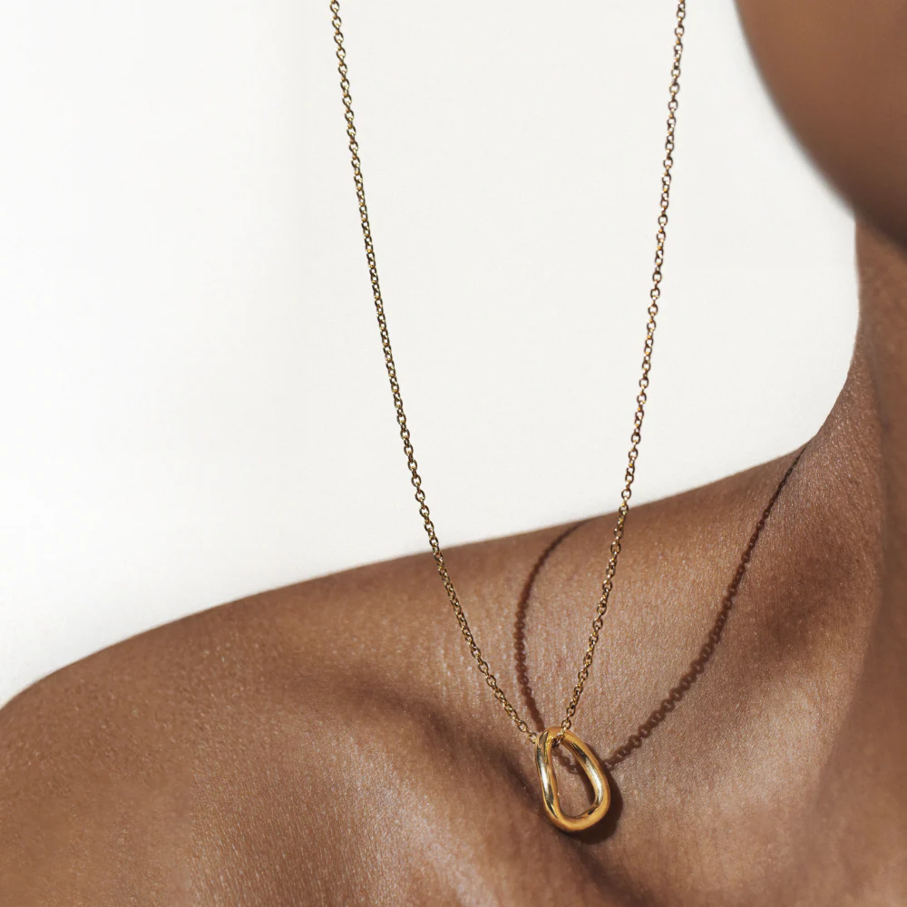Waves Mono Necklace Gold