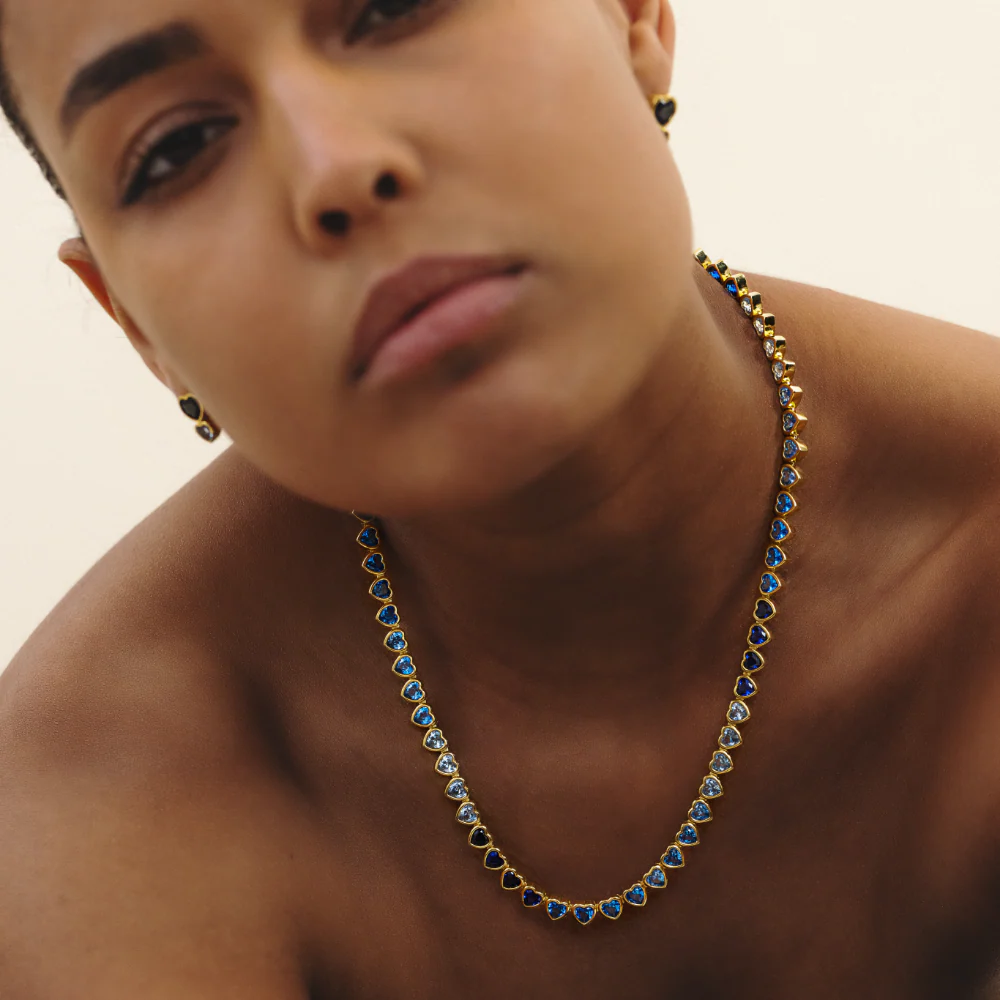 Heart of the Sea Rainbow Necklace Gold