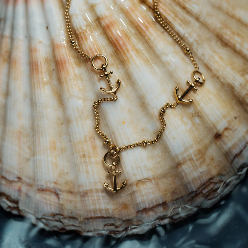 The Anchor II Necklace Gold
