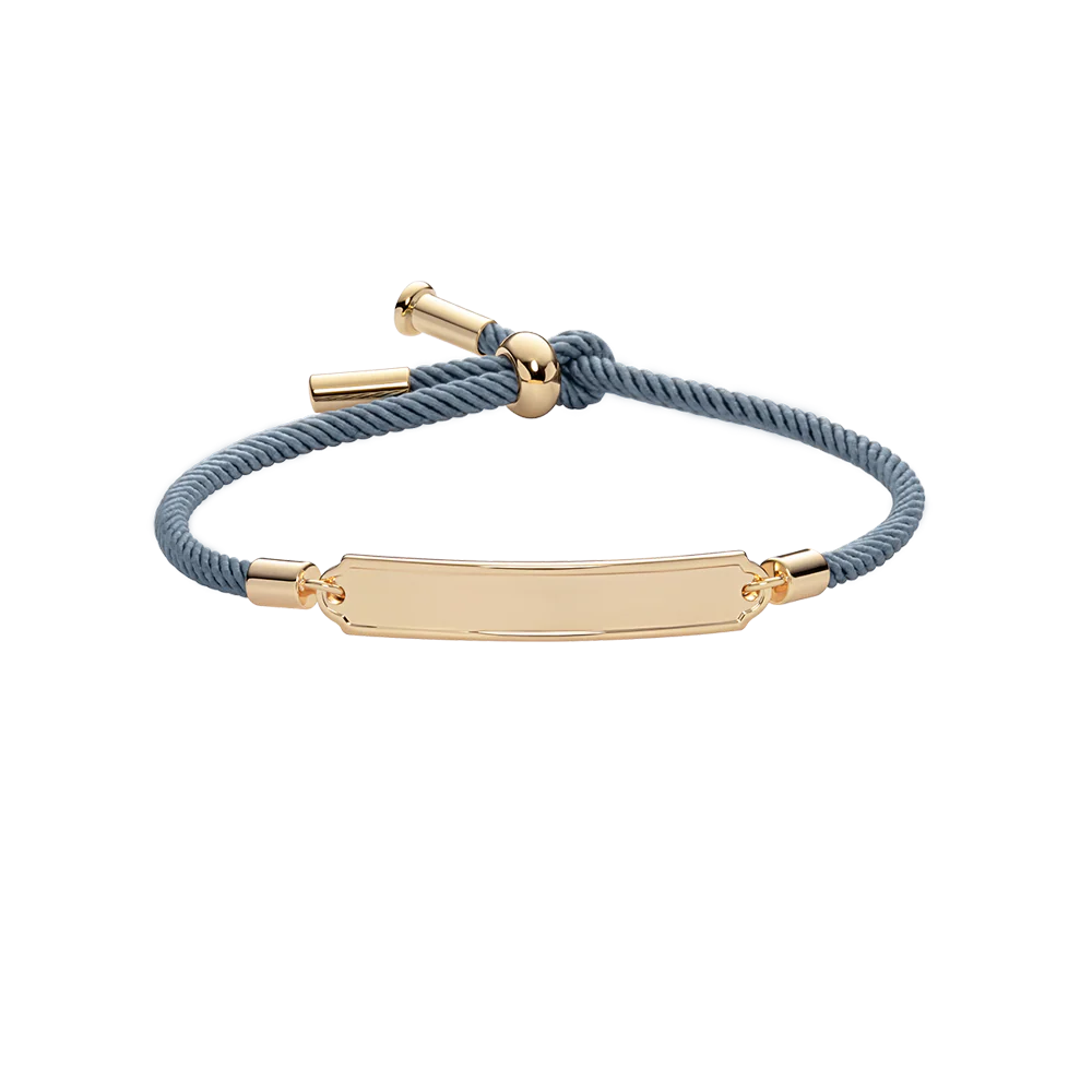 Vitamin Sea Engraved Bracelet Gold Grey