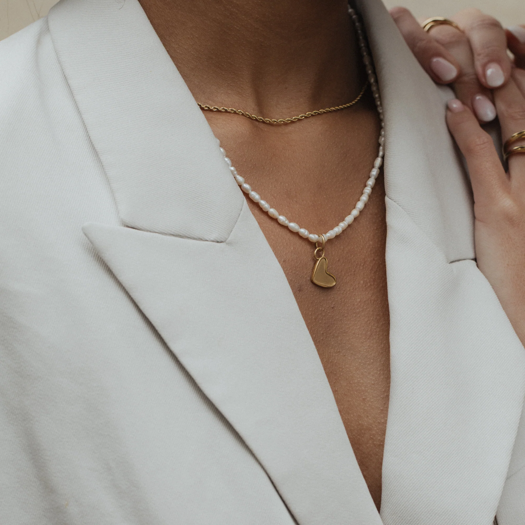 Engravable Heart Charm Gold