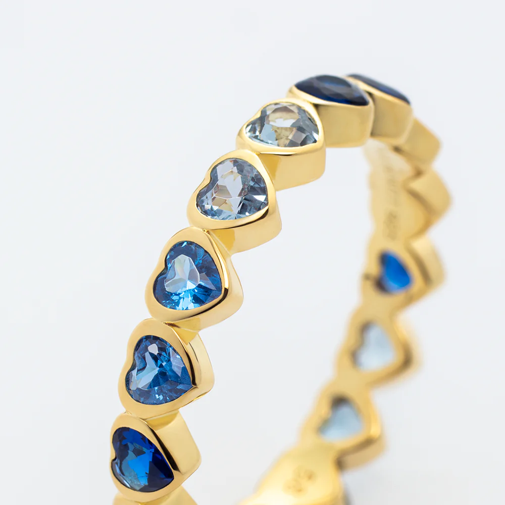 Heart of the Sea Rainbow Ring Gold
