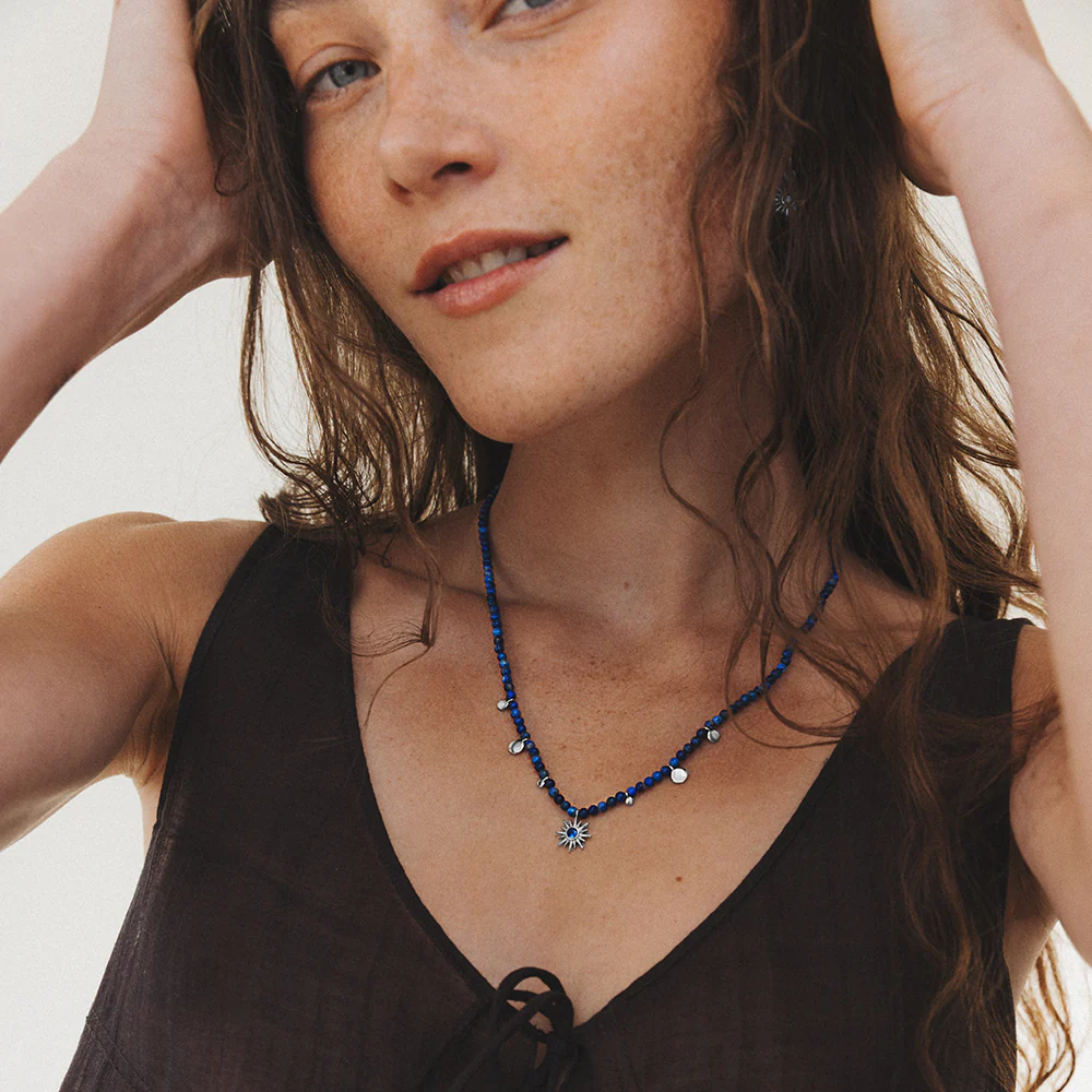 Aurora Azure Necklace Silver