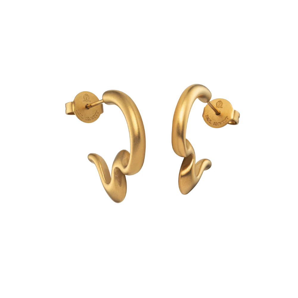 Waves Curve Earring Gold