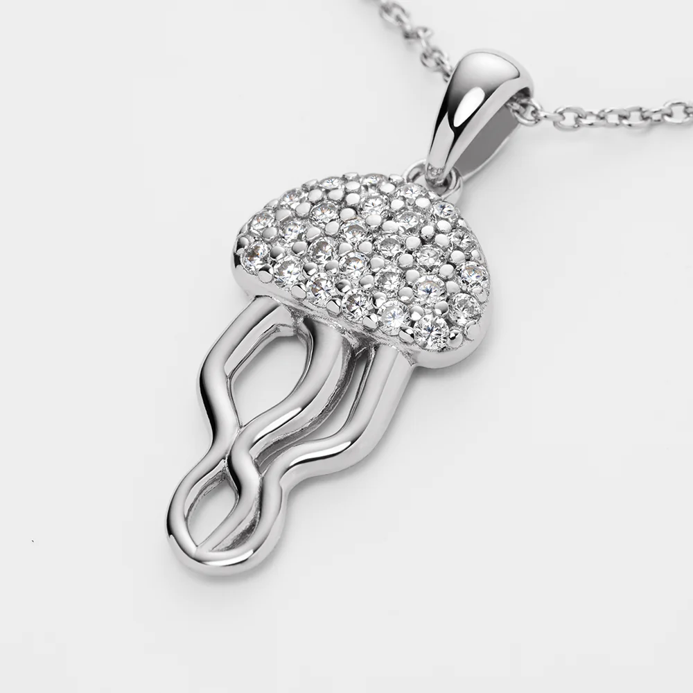 Jellyfish Necklace pure silver
