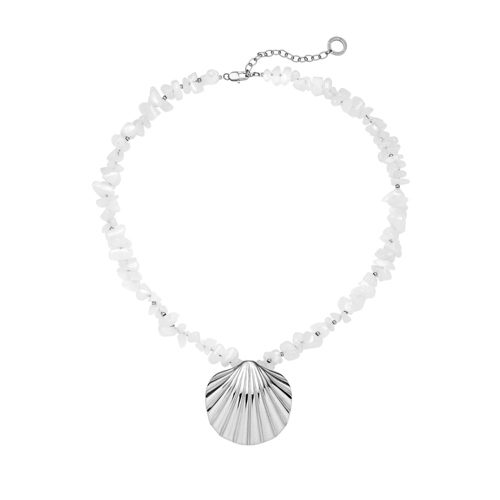 Scallop Big Necklace Silver