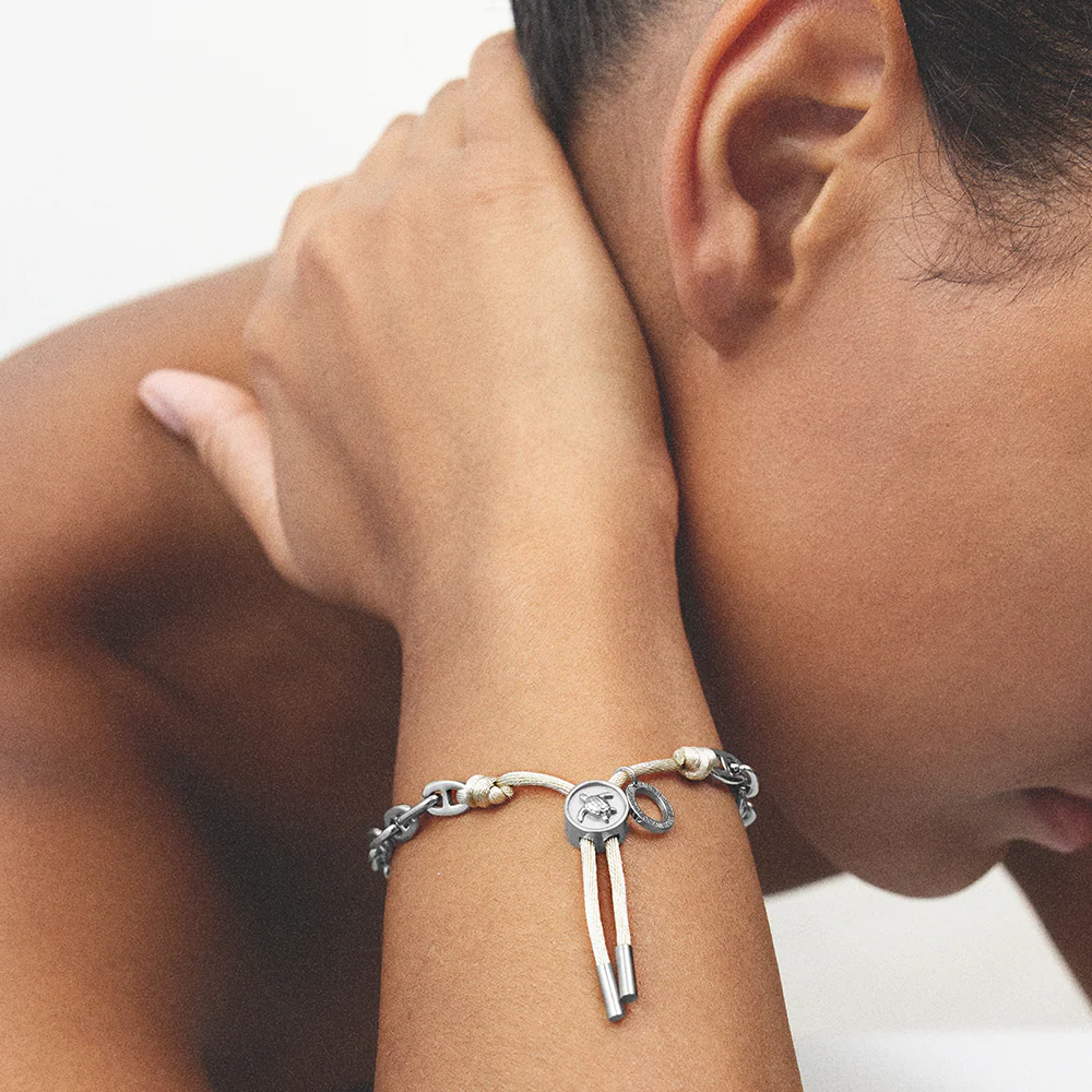 Turtle Anchor Chain Bracelet Silver Sand