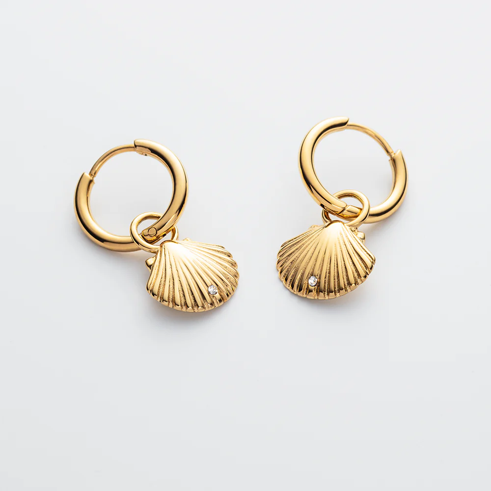 Scallop Earring Gold
