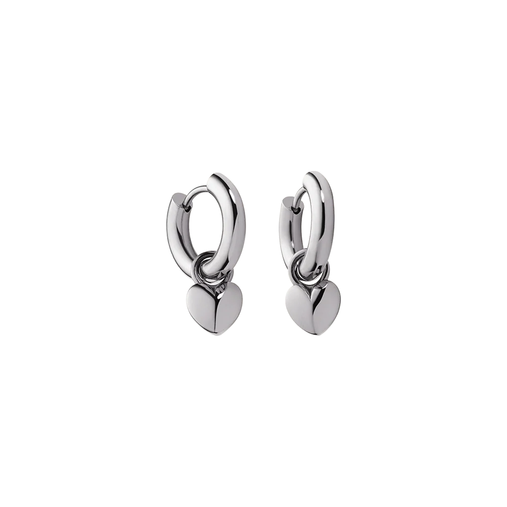 Ocean Heart Earring Silver