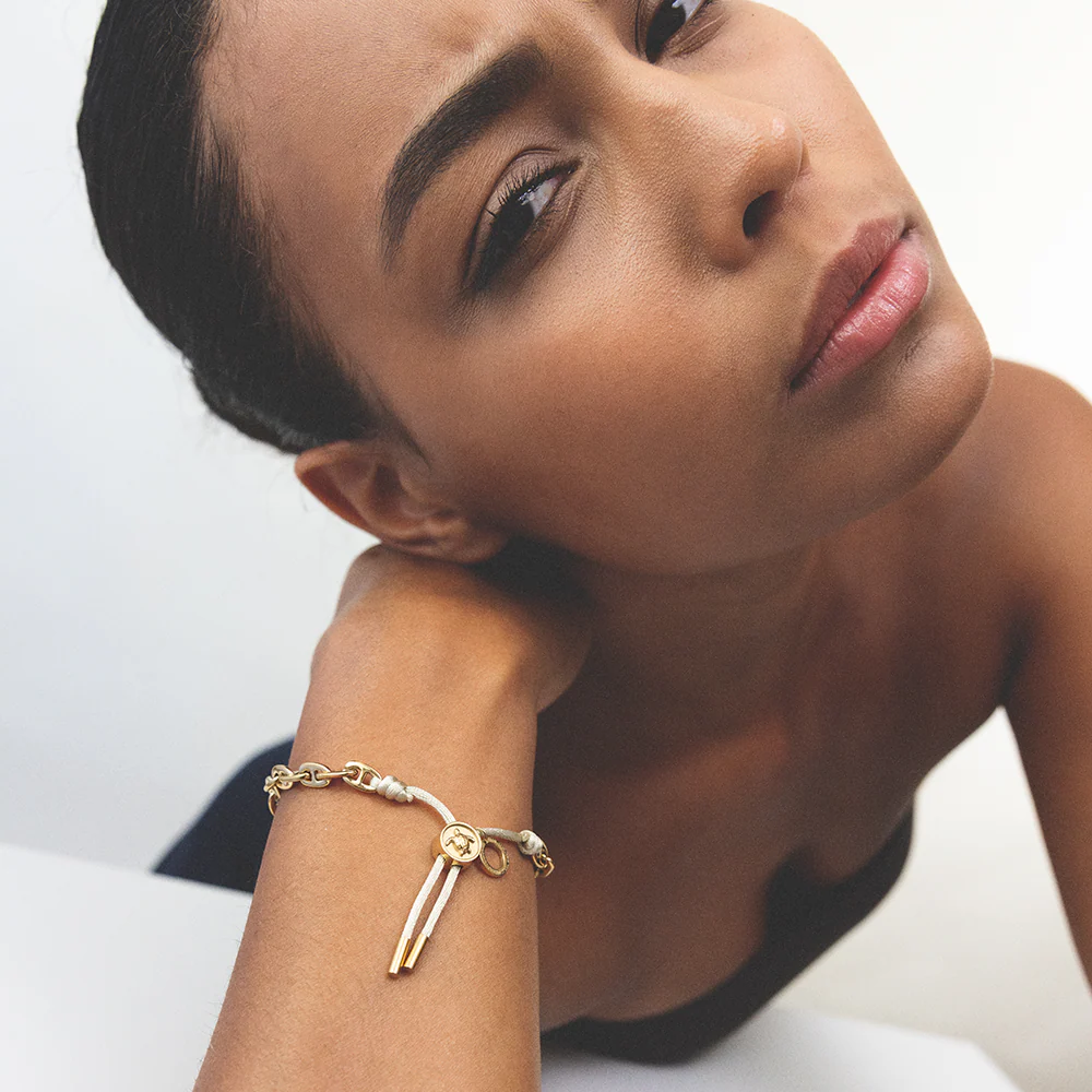 Turtle Anchor Chain Bracelet Gold Sand