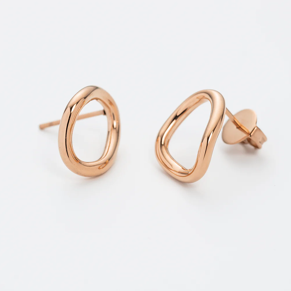 Waves Mono Earring Rose Gold