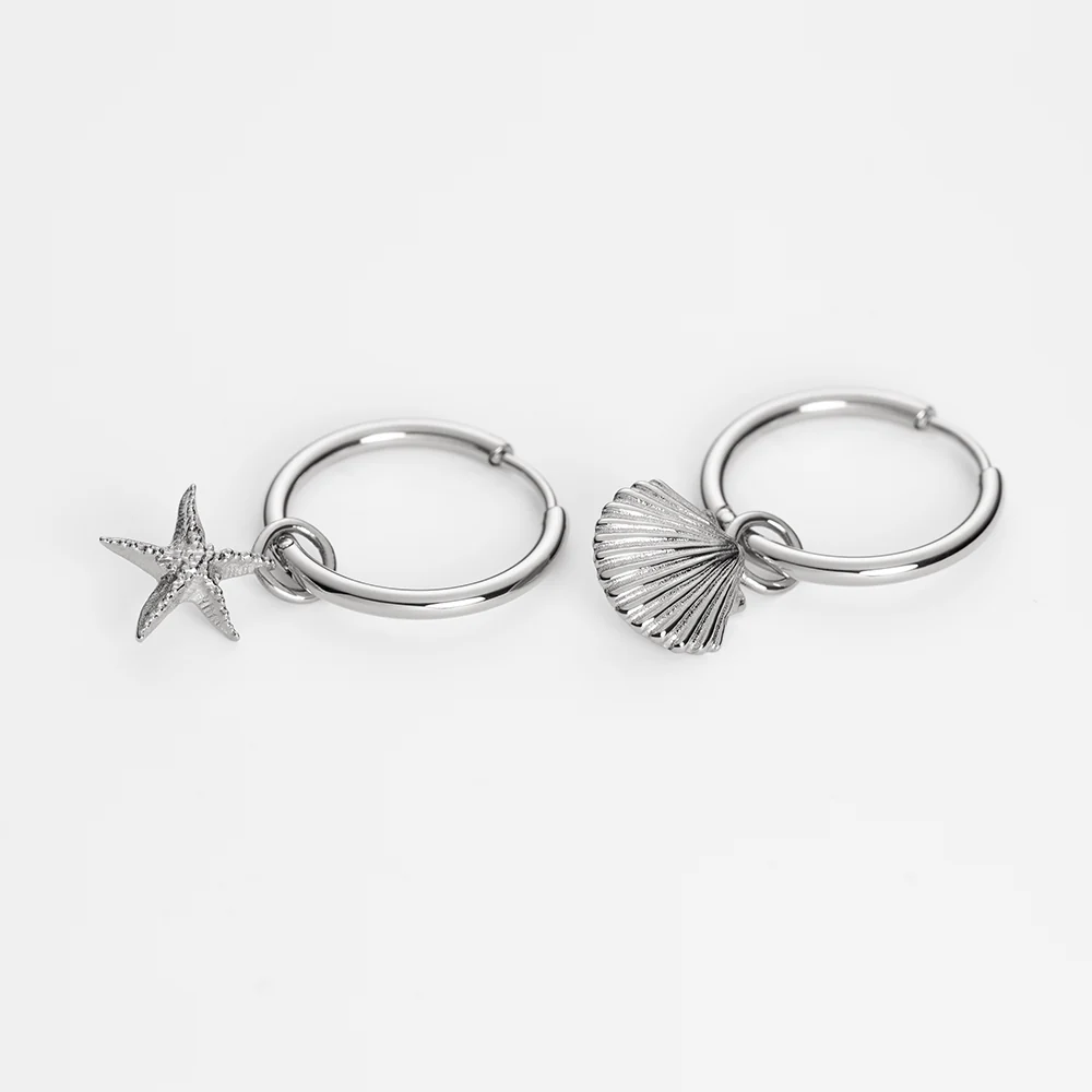 Hoops earring silver