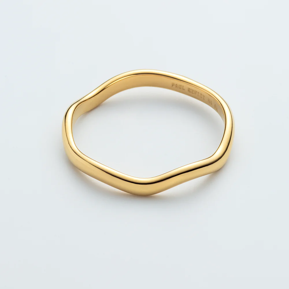 Waves Mono Ring Gold