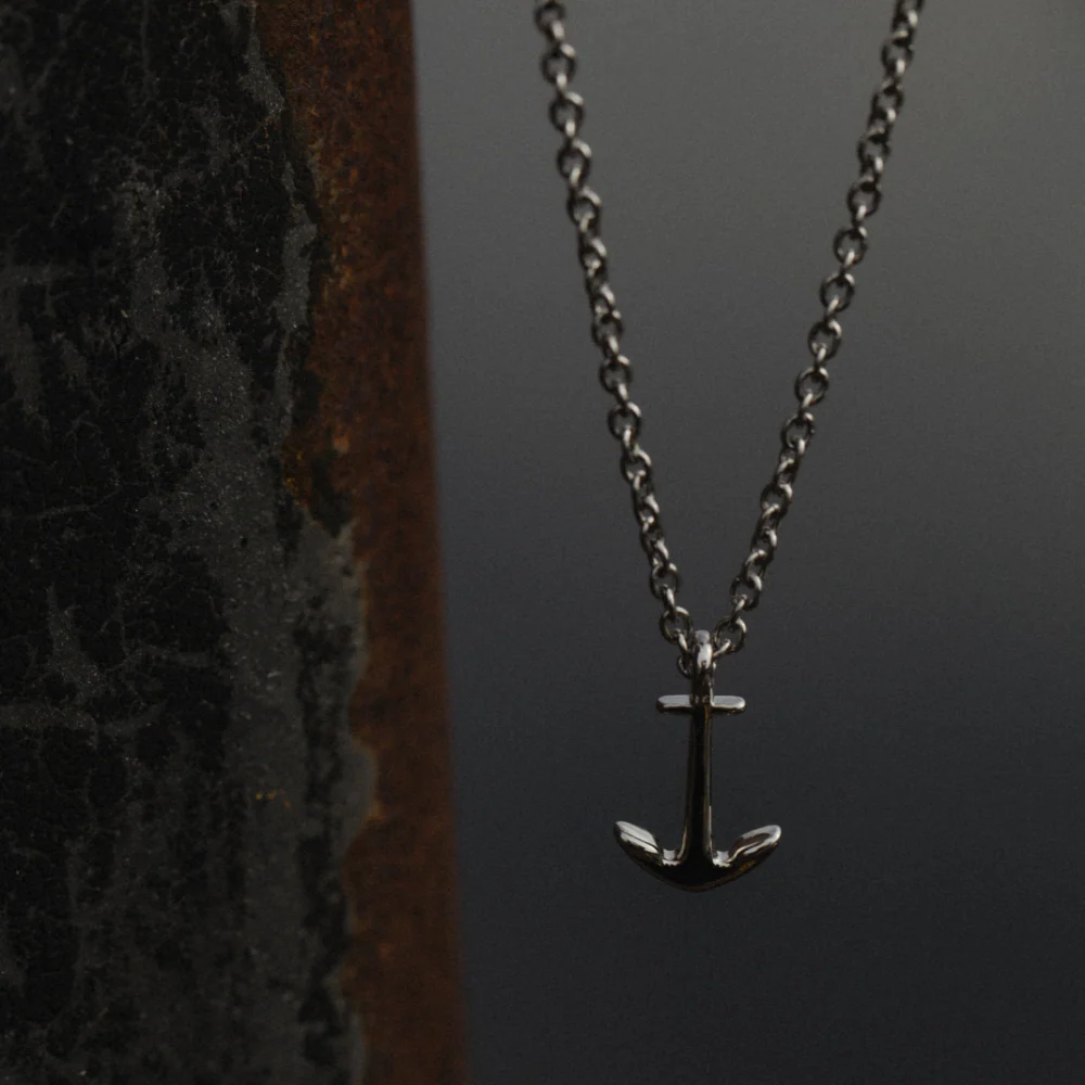 Men's Anchor necklace silver