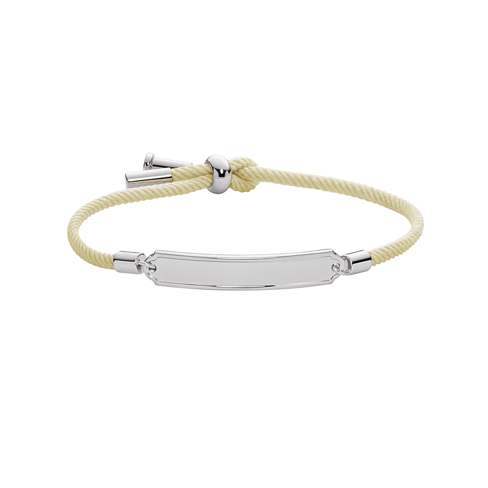 Vitamin Sea Engraved Bracelet Silver Off White