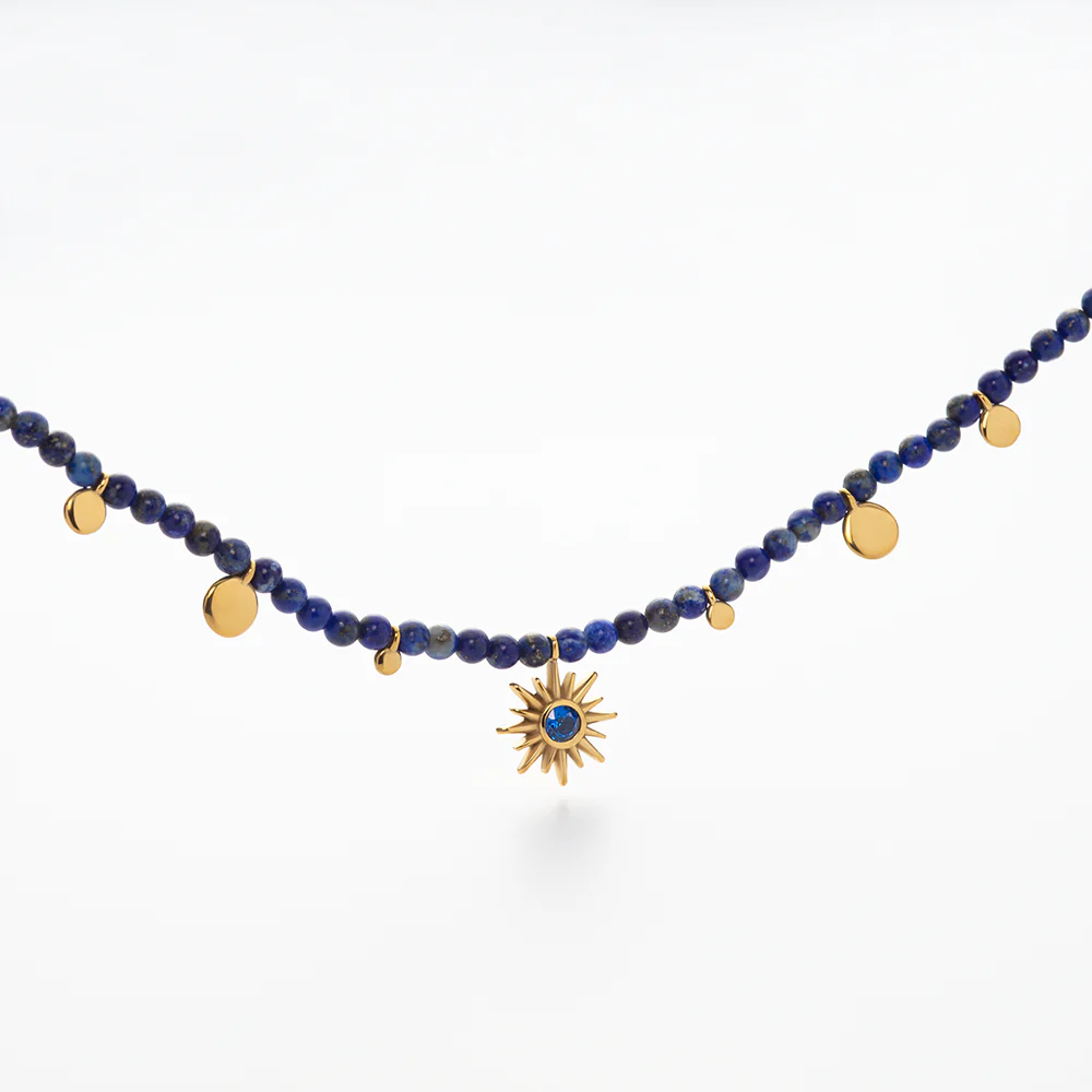 Aurora Azure Necklace Gold