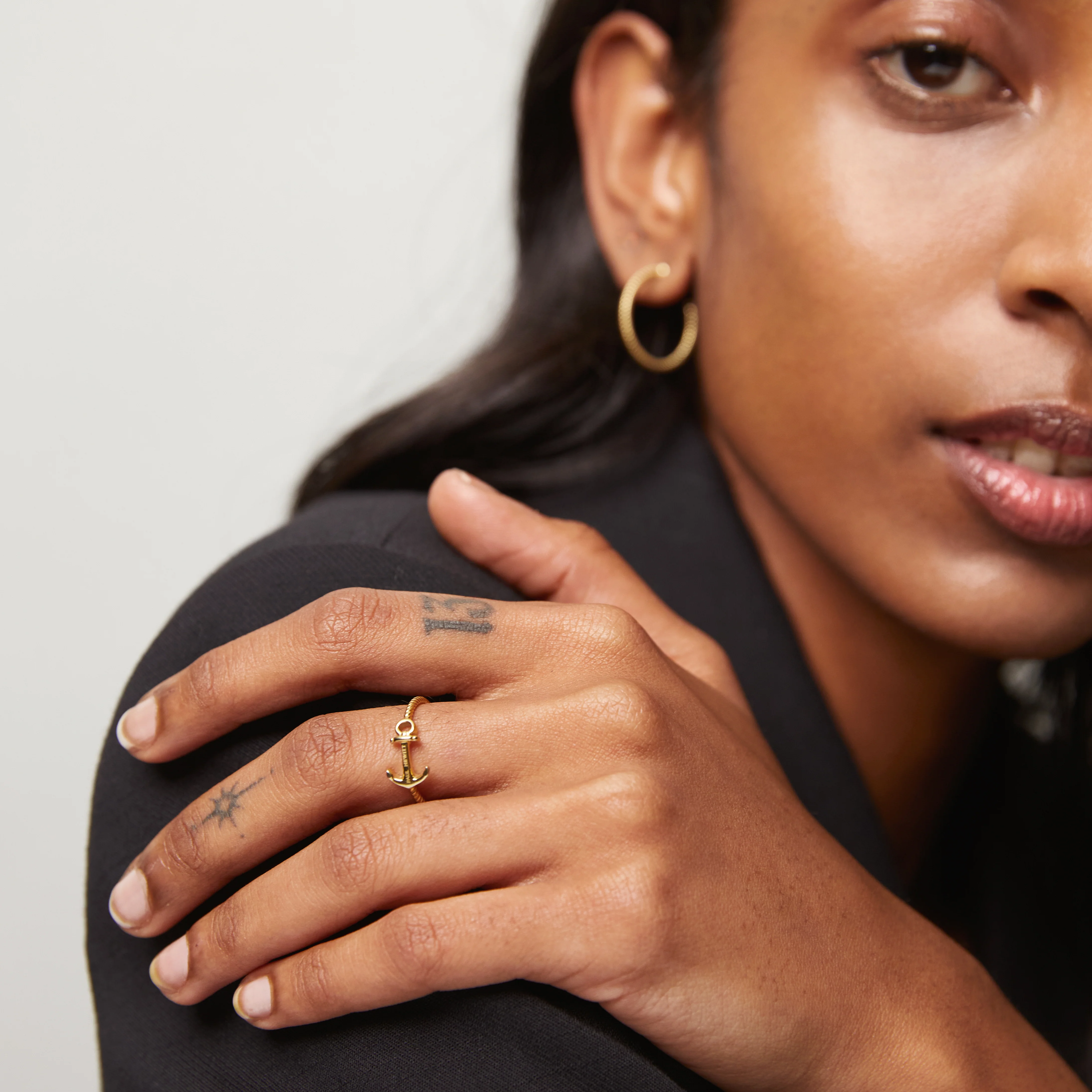 Ring Anchor Rope Gold