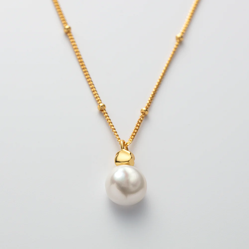 Ocean Pearl Necklace Gold