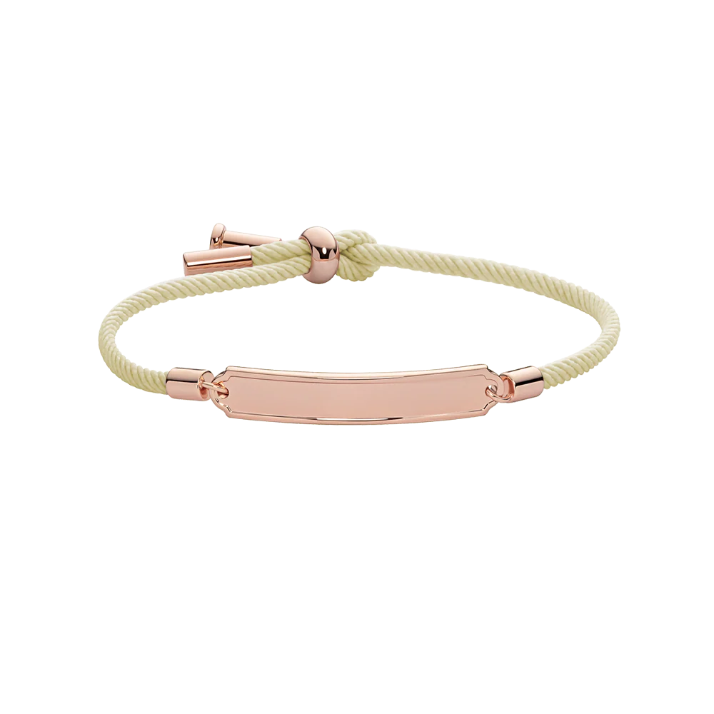 Vitamin Sea Engraved Bracelet Rose Gold Off White