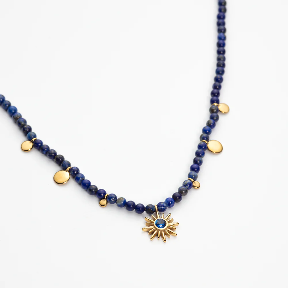 Aurora Azure Necklace Gold