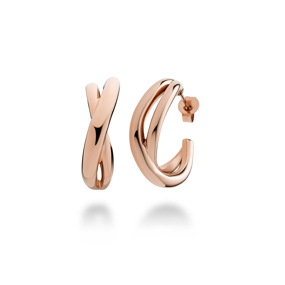 Waves Earring Rose Gold