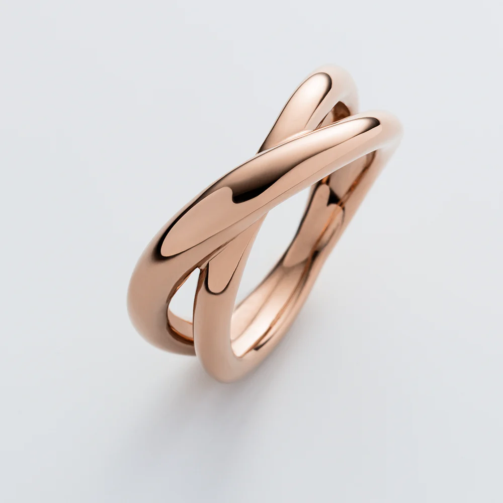 Waves Twisted Ring Rose Gold