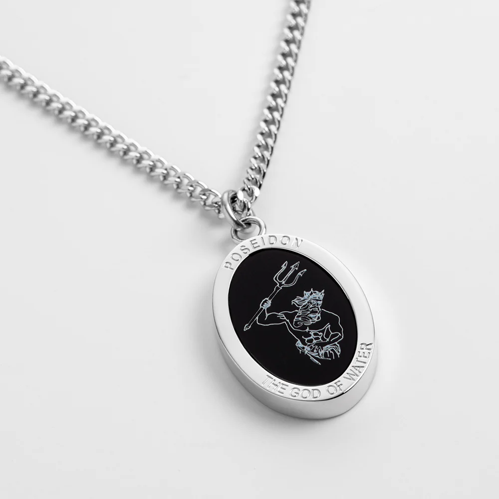 Men's Poseidon Necklace Silver