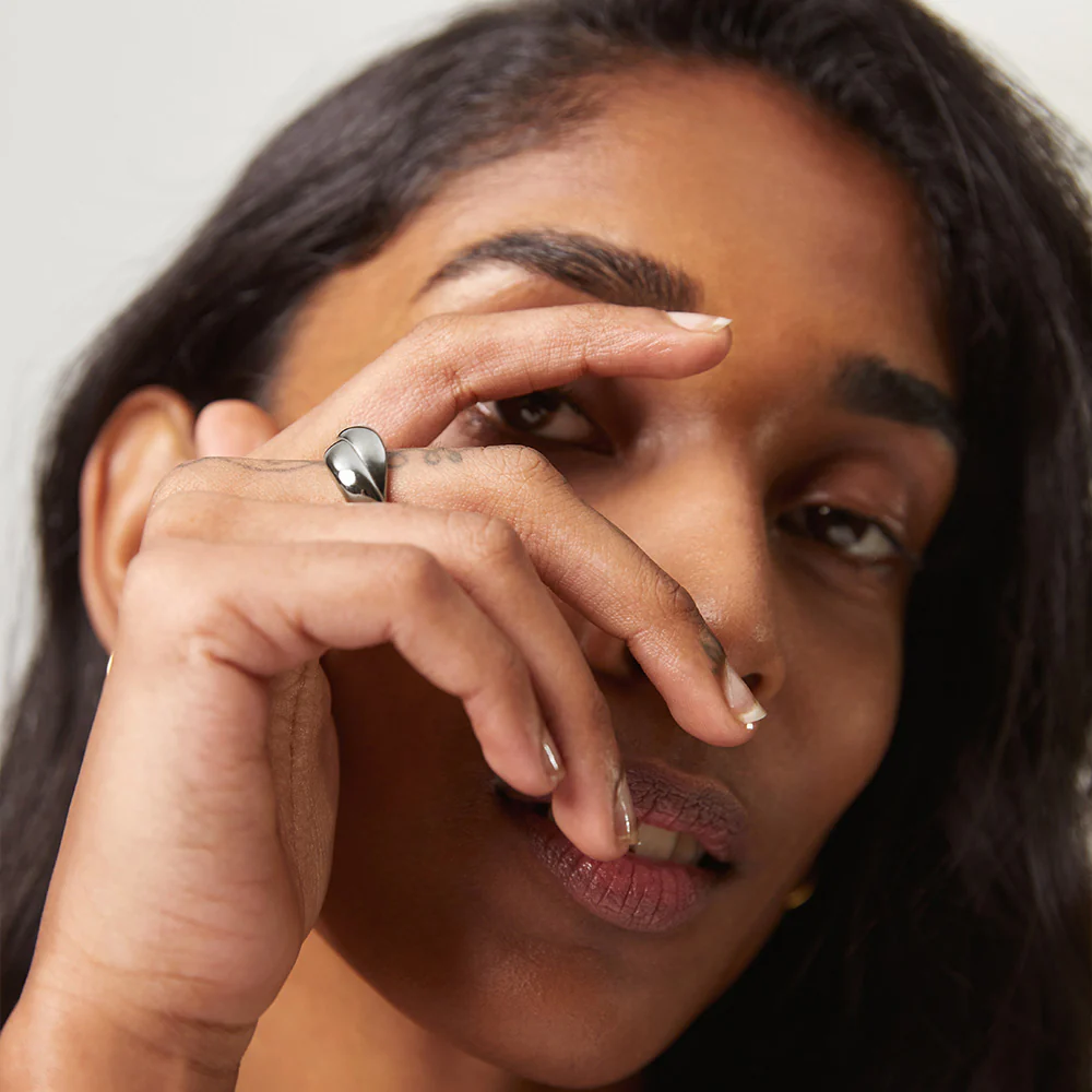 Waves Duo Ring Silver