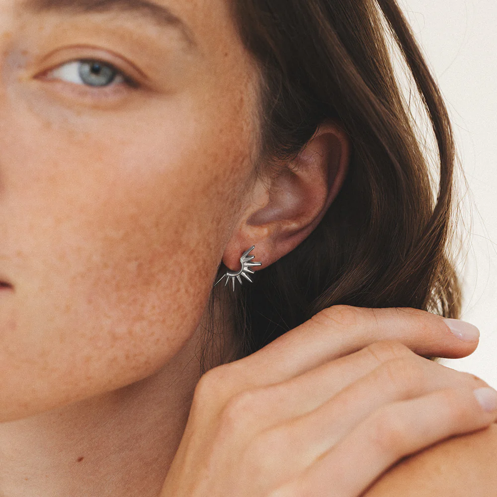 Aurora Halo Earring Silver