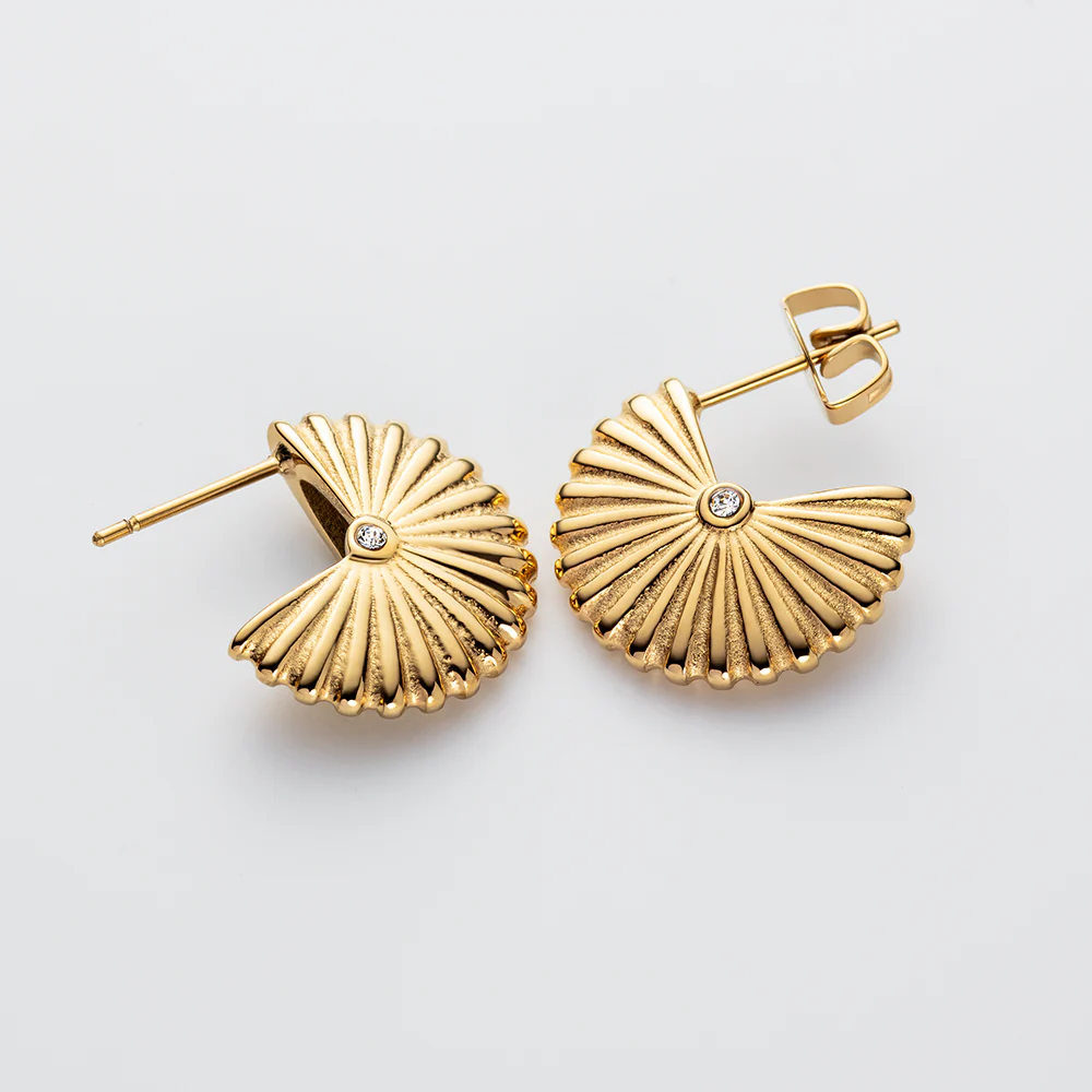 Scallop Earring Gold