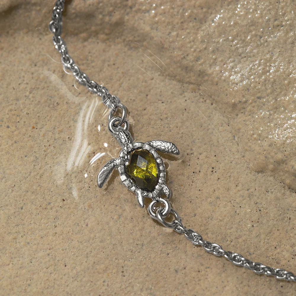 Turtle Mono Bracelet Silver