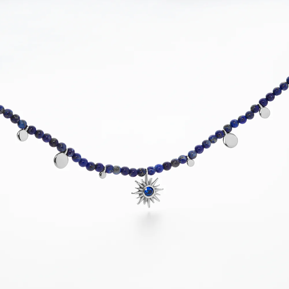 Aurora Azure Necklace Silver