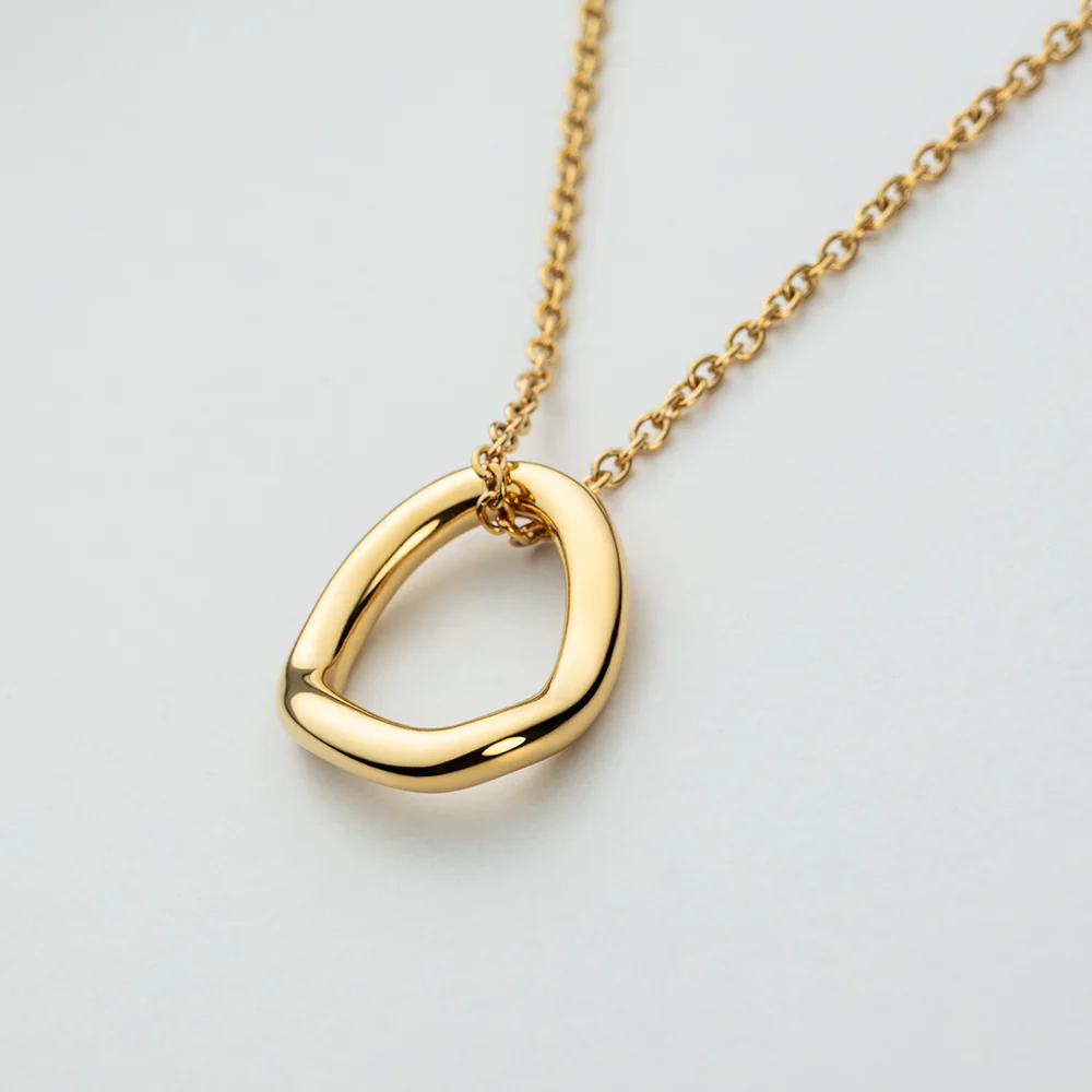 Waves Mono Necklace Gold