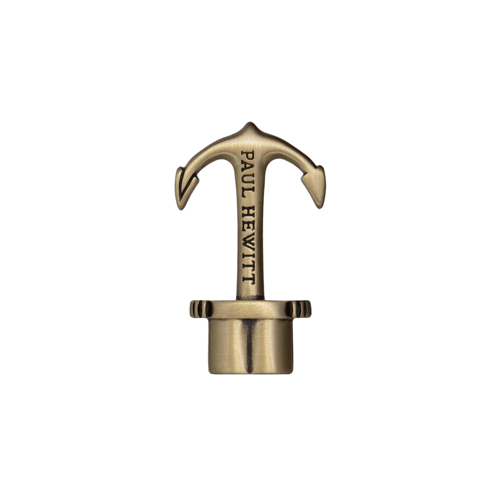 Anchor bracelet Phrep brass leather black