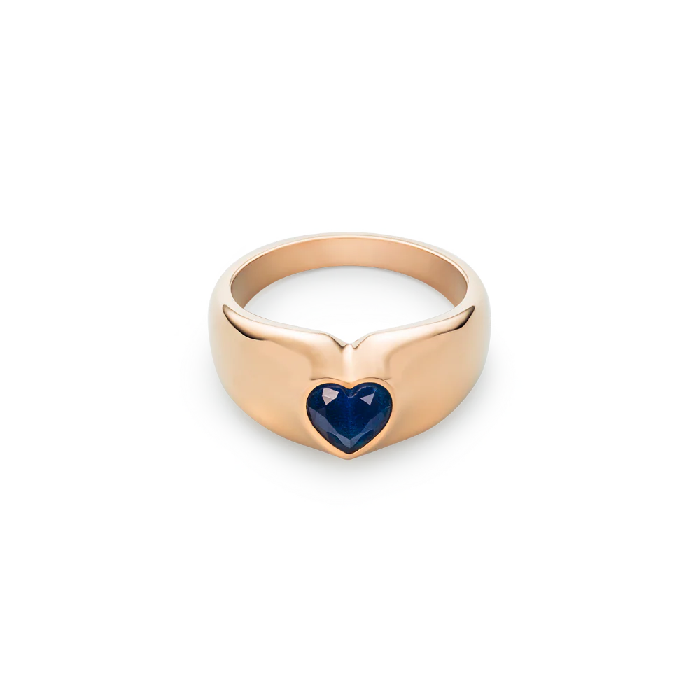 Bold Heart Ring Rose Gold