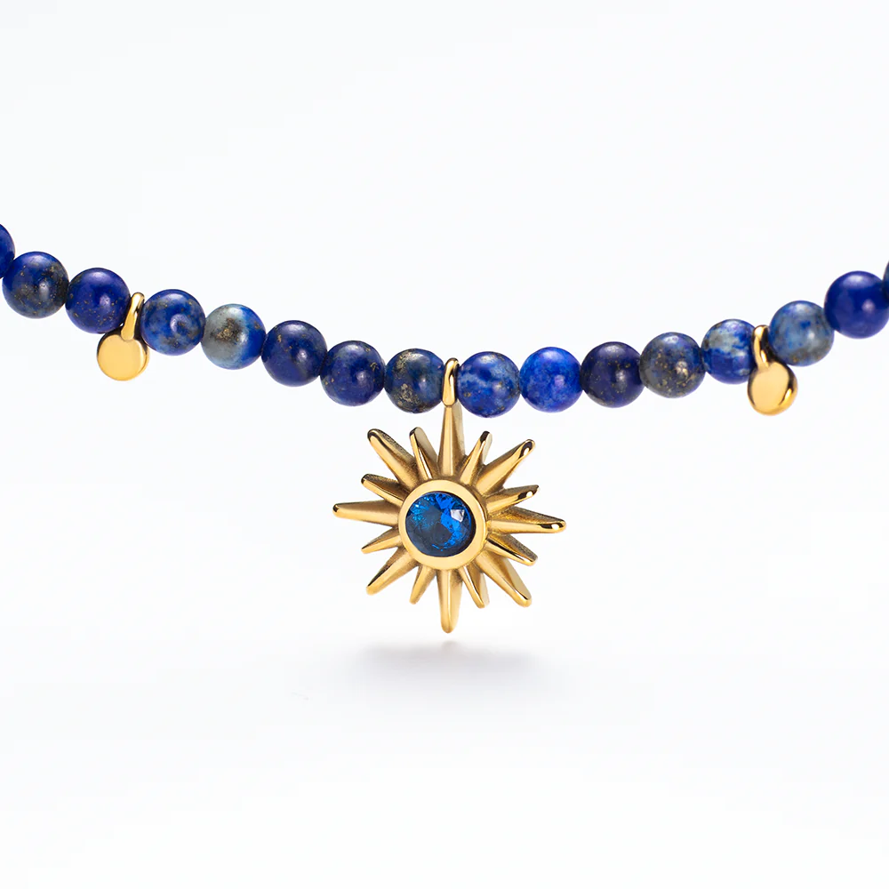 Aurora Azure Necklace Gold