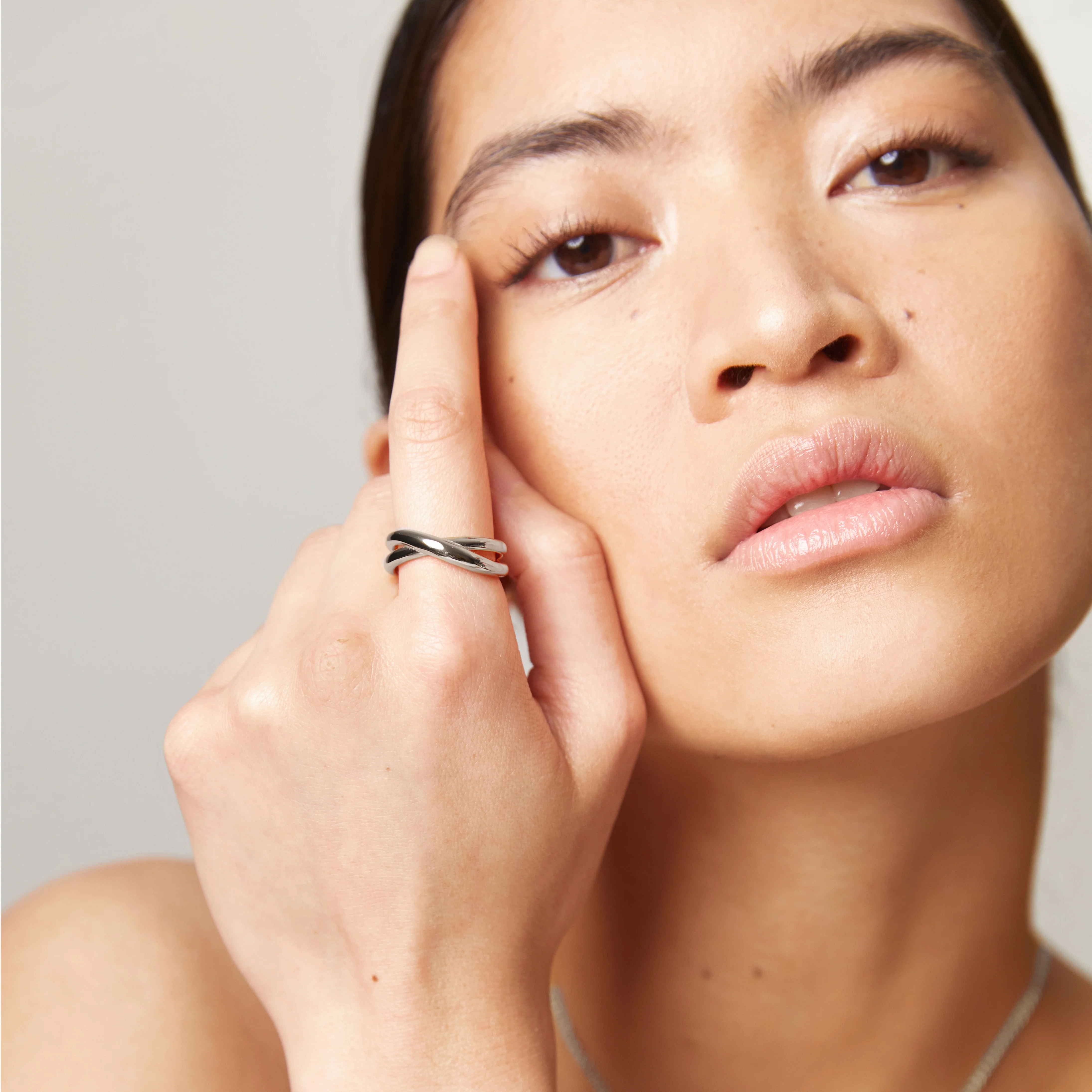 Waves Twisted Ring Silver