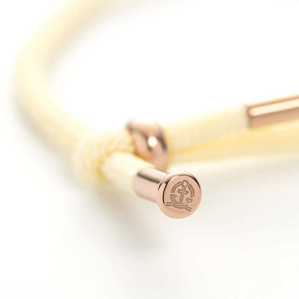 Vitamin Sea Engraved Bracelet Rose Gold Off White