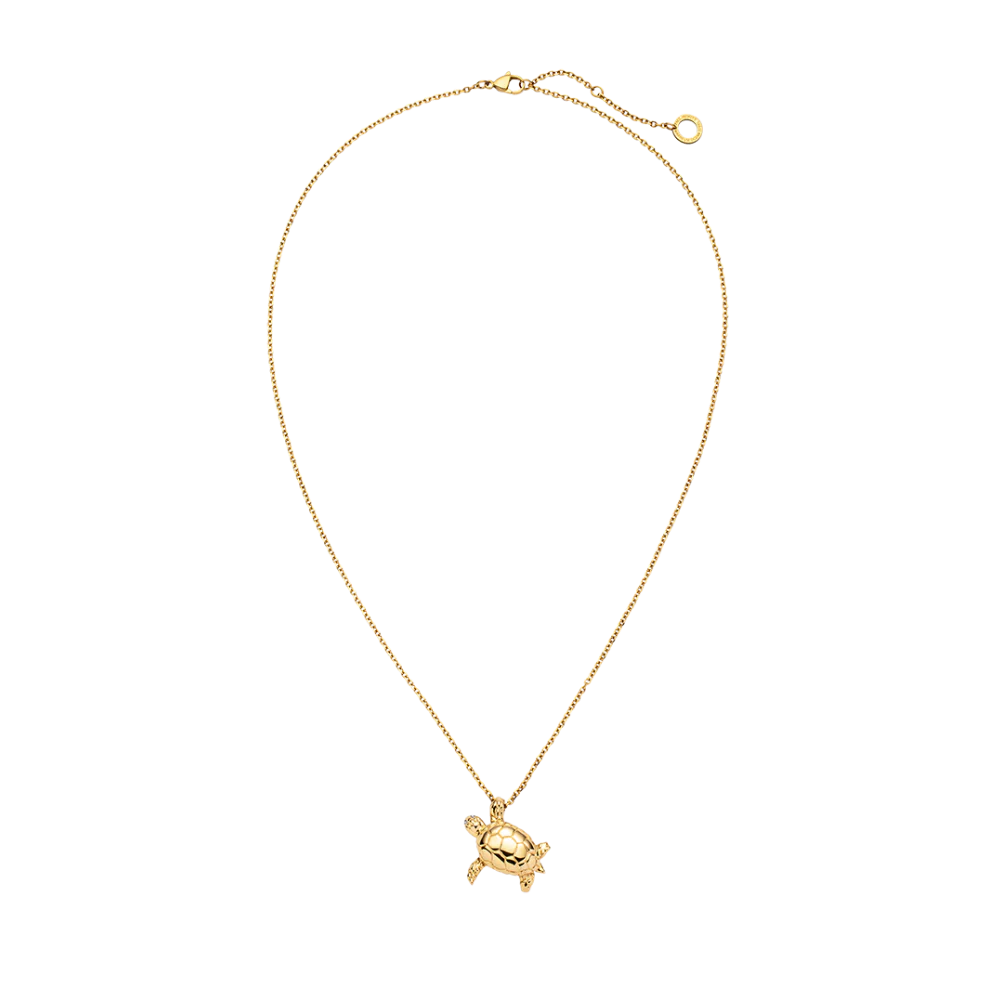 Turtle Big Necklace Gold