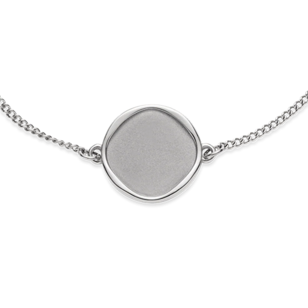 Engravable Coin Bracelet Silver