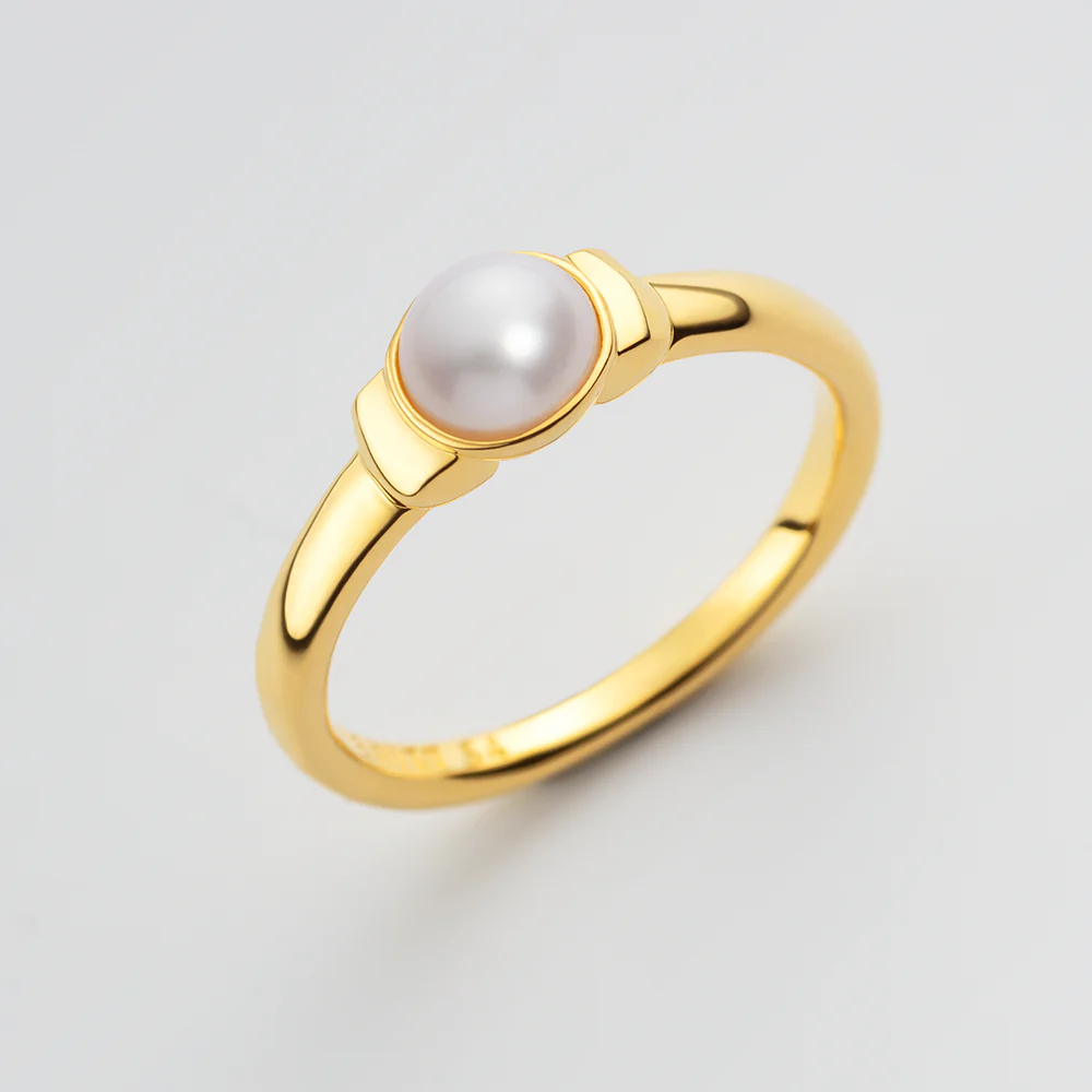 Ocean Pearl Ring Gold