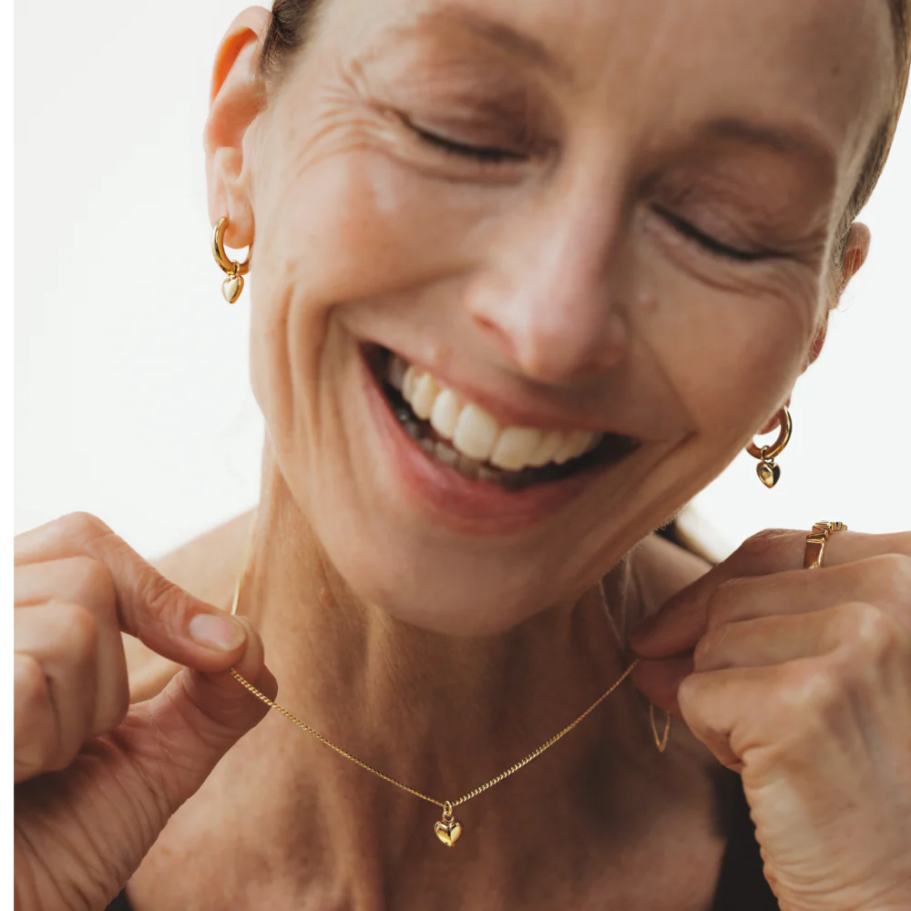 Ocean Heart Necklace Gold