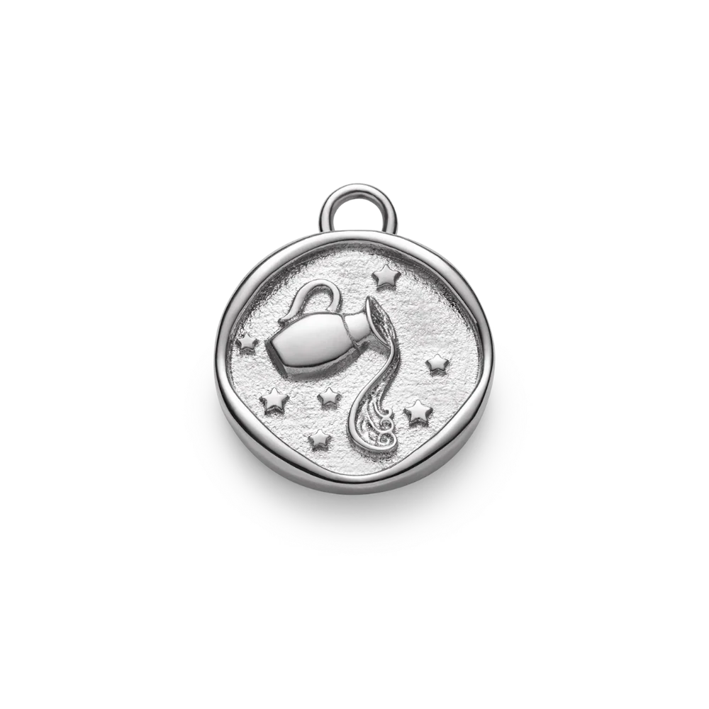 Aquarius Charm Silver